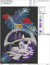 Christmas Ornament Embroidery Design - Winter Wonderland Charm - FineryEmbroidery